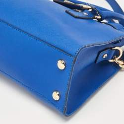 Michael Kors Blue Leather East/West Hamilton Tote