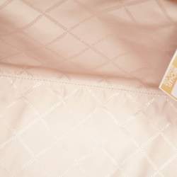 Pre Owned Michael Kors Grey Coated Canvas Faux Leather Large Shopper Tote