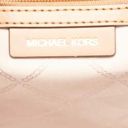 Pre Owned Michael Kors Grey Coated Canvas Faux Leather Large Shopper Tote