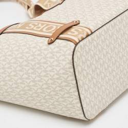 Pre Owned Michael Kors Grey Coated Canvas Faux Leather Large Shopper Tote