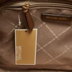 Michael Kors Dark Brown Signature Coated Canvas Large Jet Set Travel Tote