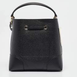 Pre Owned Michael Kors Black Leather Medium Mercer Bucket Bag