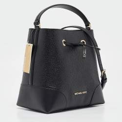 Pre Owned Michael Kors Black Leather Medium Mercer Bucket Bag
