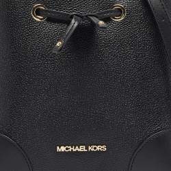 Pre Owned Michael Kors Black Leather Medium Mercer Bucket Bag