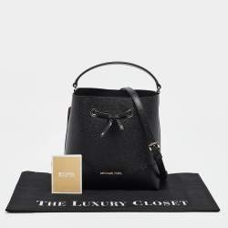 Pre Owned Michael Kors Black Leather Medium Mercer Bucket Bag