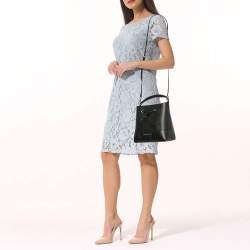 Pre Owned Michael Kors Black Leather Medium Mercer Bucket Bag