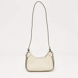 Michael Kors Cream Leather Small Wilma Crossbody Bag