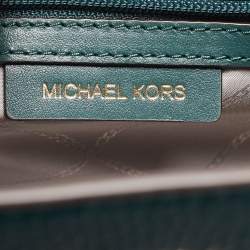 Michael Kors Green Leather Small Nouveau Hamilton Tote