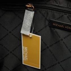 Pre Owned Michael Kors Black Leather Large Shania Chain Tote