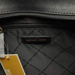 Pre Owned Michael Kors Black Leather Large Shania Chain Tote