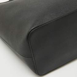 Pre Owned Michael Kors Black Leather Large Shania Chain Tote