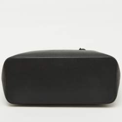 Pre Owned Michael Kors Black Leather Large Shania Chain Tote