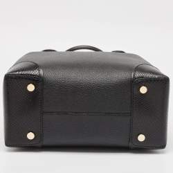 Michael Kors Black Snakeskin Embossed and Leather Mercer Gallery Center Zip Satchel