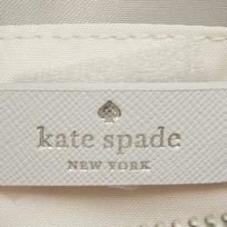 Pre Owned Kate Spade Grey Glitter and Leather Ramey Greta Court Crossbody Bag