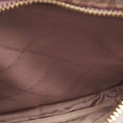 Michael Kors Pink/White Signature Coated Canvas Medium Jet Set Crossbody Bag