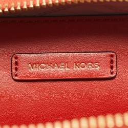 Michael Kors Burnt Orange Leather Small Estelle Trunk Bag