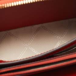 Michael Kors Burnt Orange Leather Small Estelle Trunk Bag