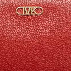 Michael Kors Burnt Orange Leather Small Estelle Trunk Bag