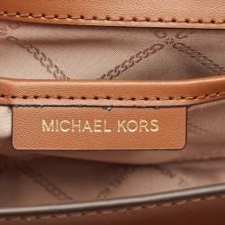 Michael Kors Brown Signature Coated Canvas and Leather Heather Shoulder Bag