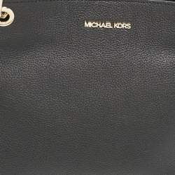 Pre Owned Michael Kors Black Leather Large Trisha Tote