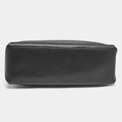 Pre Owned Michael Kors Black Leather Large Trisha Tote