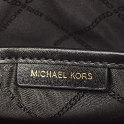 Michael Kors Black Signature Canvas Large East West Jet Set Charm Crossbody Bag
