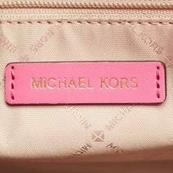 Michael Kors Pink Stripe Leather Large North South Maple Tote