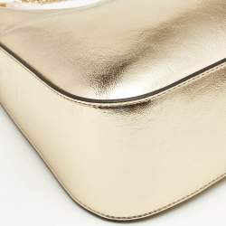 Michael Kors Gold Leather Large Wilma Chain Hobo