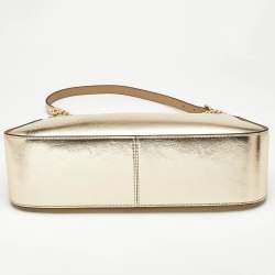 Michael Kors Gold Leather Large Wilma Chain Hobo