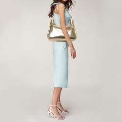 Michael Kors Gold Leather Large Wilma Chain Hobo