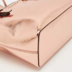 Pre Owned MICHAEL Michael Kors Metallic Leather Extra-Small Jet Set Travel Tote