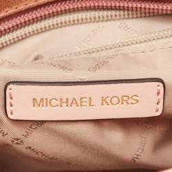 Pre Owned MICHAEL Michael Kors Metallic Leather Extra-Small Jet Set Travel Tote