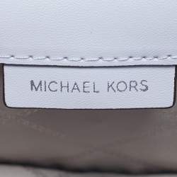 Pre Owned Michael Kors Lavander Signature Coated Canvas XS Heather Crossbody Bag