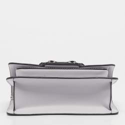 Pre Owned Michael Kors Lavander Signature Coated Canvas XS Heather Crossbody Bag