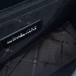 Pre Owned Michael Kors Black Leather Medium Greenwich Top Handle Bag