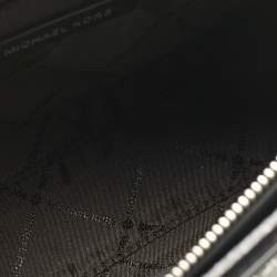 Pre Owned Michael Kors Black Faux Leather Small Shiela Center Zip Satchel