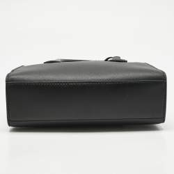 Pre Owned Michael Kors Black Faux Leather Small Shiela Center Zip Satchel