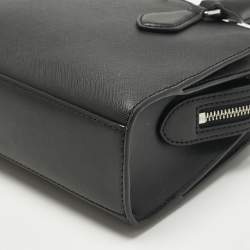 Pre Owned Michael Kors Black Faux Leather Small Shiela Center Zip Satchel