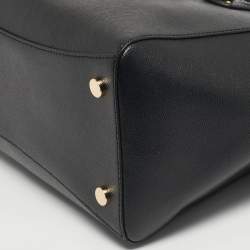 Pre Owned Michael Kors Black Leather Medium Voyager Tote