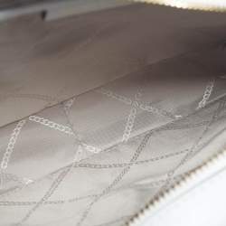 Pre Owned Michael Kors White Leather Large East West Jet Set Crossbody Bag