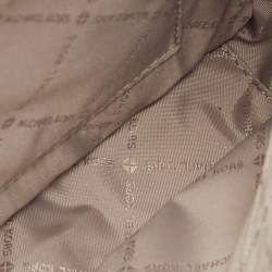 Pre Owned Michael Kors Blue Signature Coated Canvas and Leather Jaycee Backpack