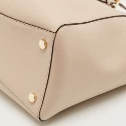Pre Owned Michael Kors Pink Leather Large Voyager Shopper Tote