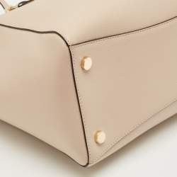 Pre Owned Michael Kors Pink Leather Large Voyager Shopper Tote