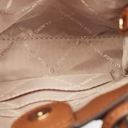 Pre Owned Michael Kors Two Tone Brown Signature Coated Canvas XS Mercer Tote