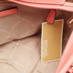 Pre Owned Michael Kors Grapefruit Leather Extra-Small Jet Set Travel Tote