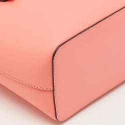 Pre Owned Michael Kors Grapefruit Leather Extra-Small Jet Set Travel Tote