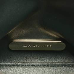 Pre Owned Michael Kors Brown/Dark Green Signature Canvas Suri Drawstring Bucket Bag