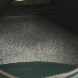 Pre Owned Michael Kors Brown/Dark Green Signature Canvas Suri Drawstring Bucket Bag