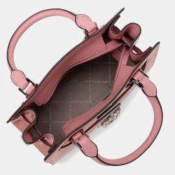 Pre Owned Michael Kors Textured Pink Leather Crossbody Bag