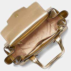 Pre Owned Michael Kors Gold Leather Tote Bag